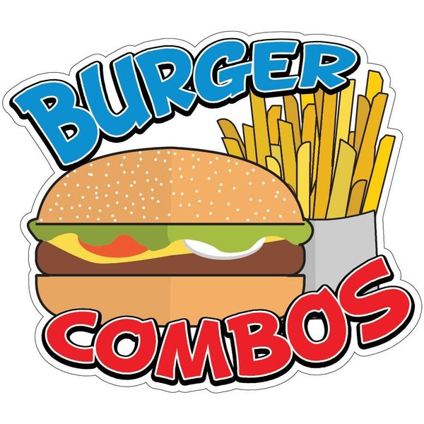 Signmission Burger Combos Decal Concession Stand Food Truck Sticker, 8" x 4.5", D-DC-8 Burger Combos19 D-DC-8 Burger Combos19